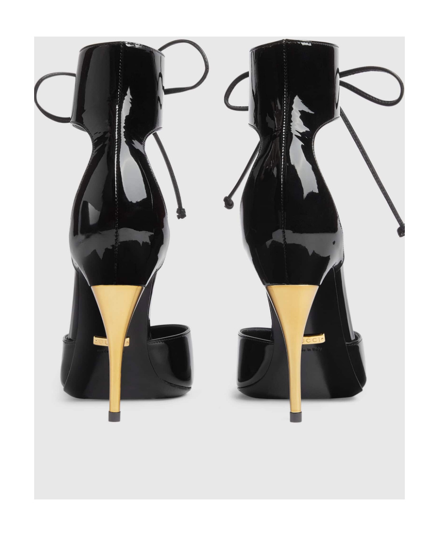 Gucci Patent-finish Pointed Pumps In Black