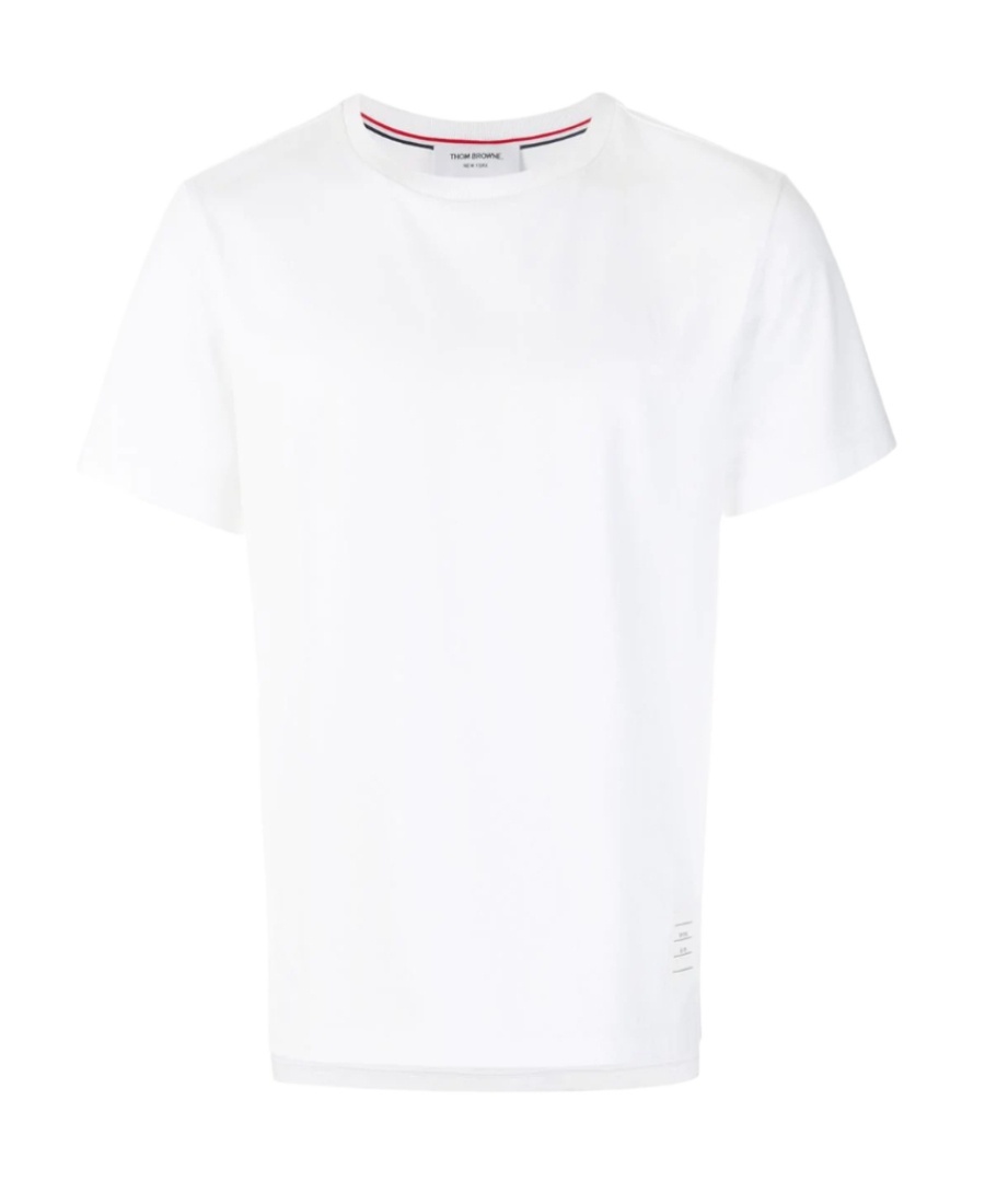 Thom Browne Jersey Relaxed Side Slit Tee Clothing In White
