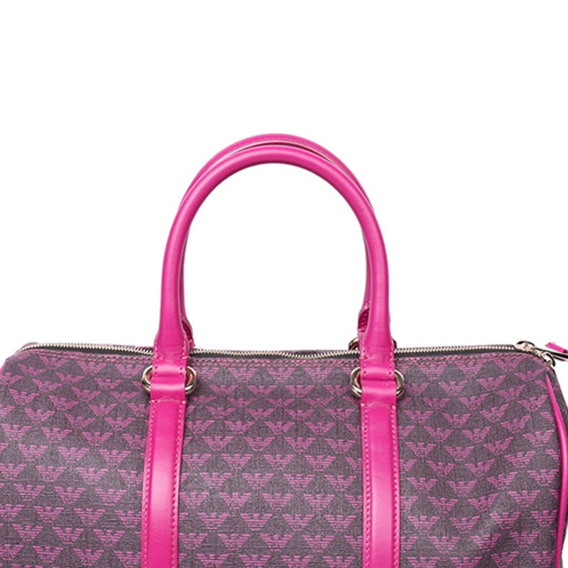 Emporio Armani Logo Printed Handbag In Black
