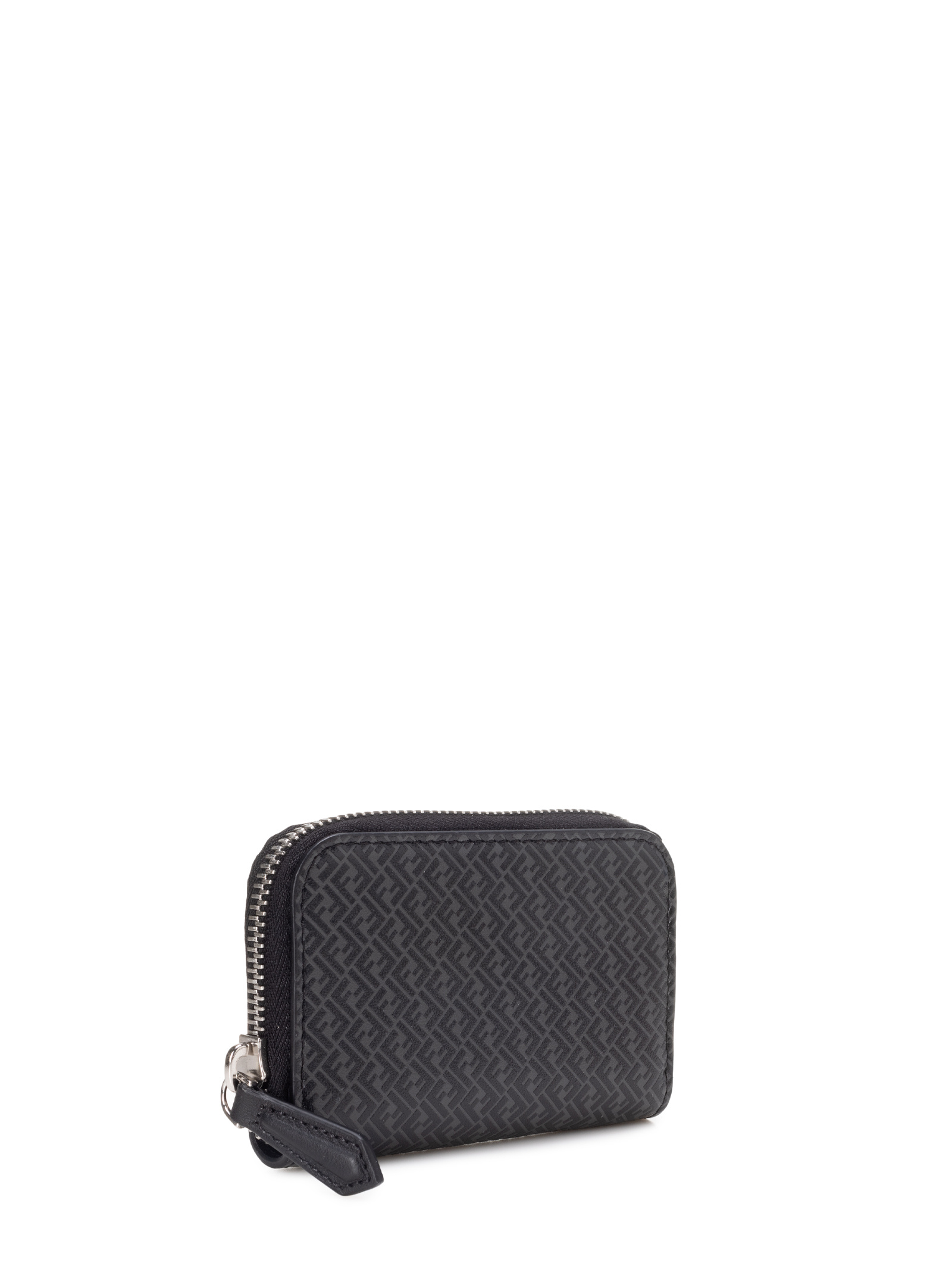 Fendi Ff-print Wallet In Black