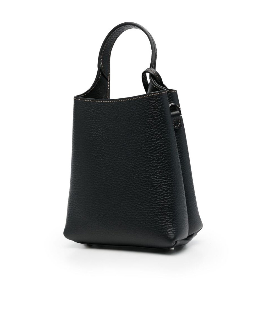 Tod's Logo-plaque Tote Bag In Black