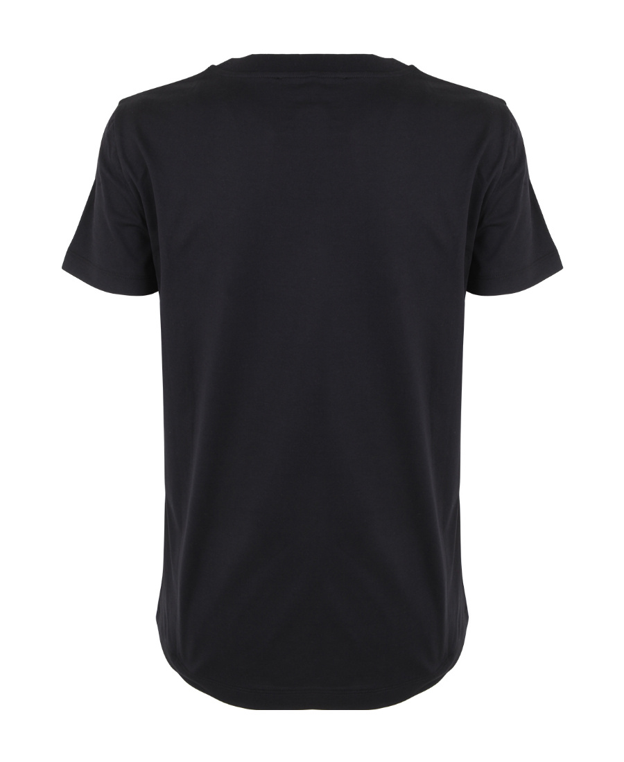 Max Mara Embellished Round Neck Top With Graphic Detail In Black