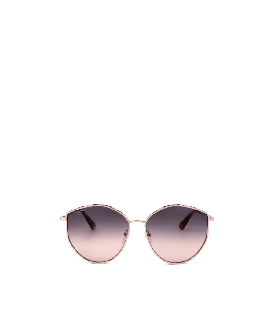 Ferragamo Salvatore  Eyewear Oval Frame Sunglasses In Pink
