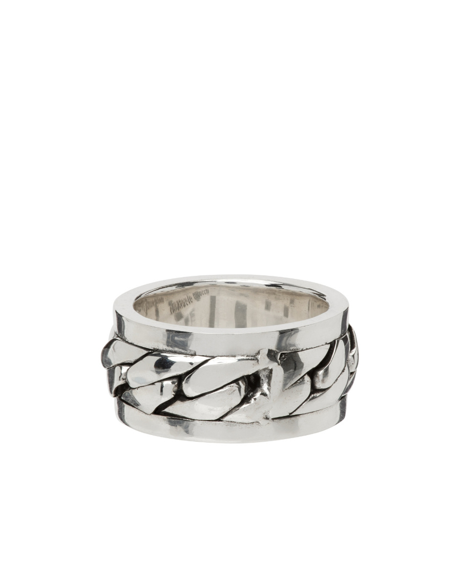 Emanuele Bicocchi Woven-effect Band Ring In White
