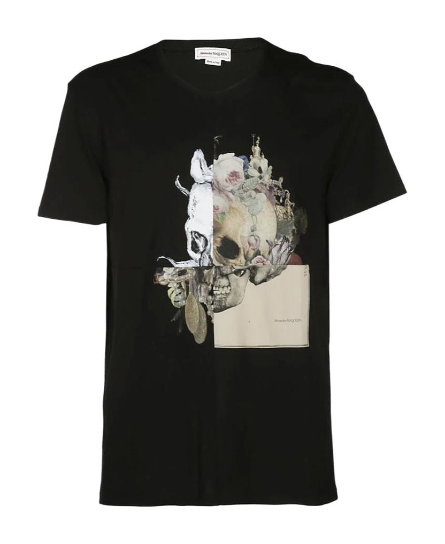 Alexander Mcqueen Logo Short-sleeved T-shirt In Black