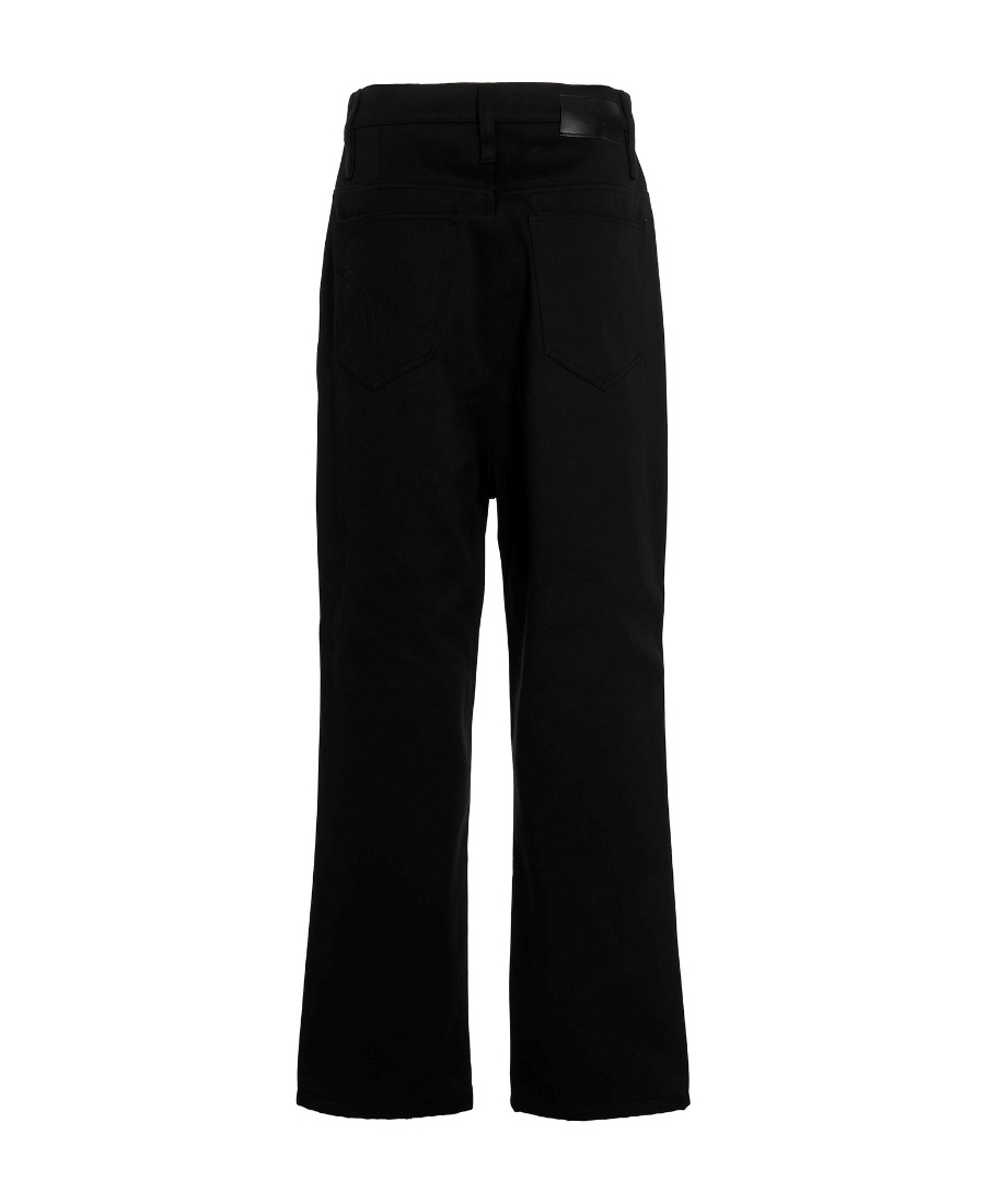 Shop Ami Alexandre Mattiussi Cotton Casual Pants In Black