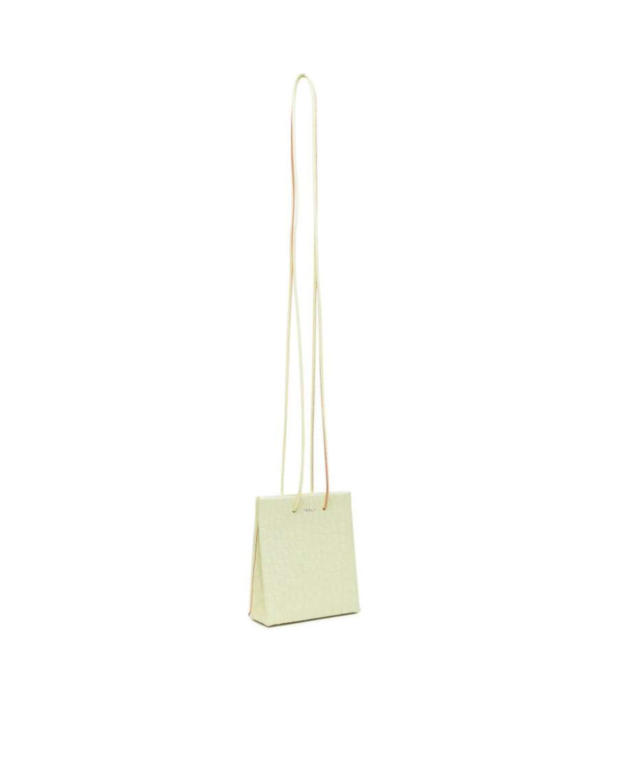 Medea Long Shoulder Strap Satchel In Nude