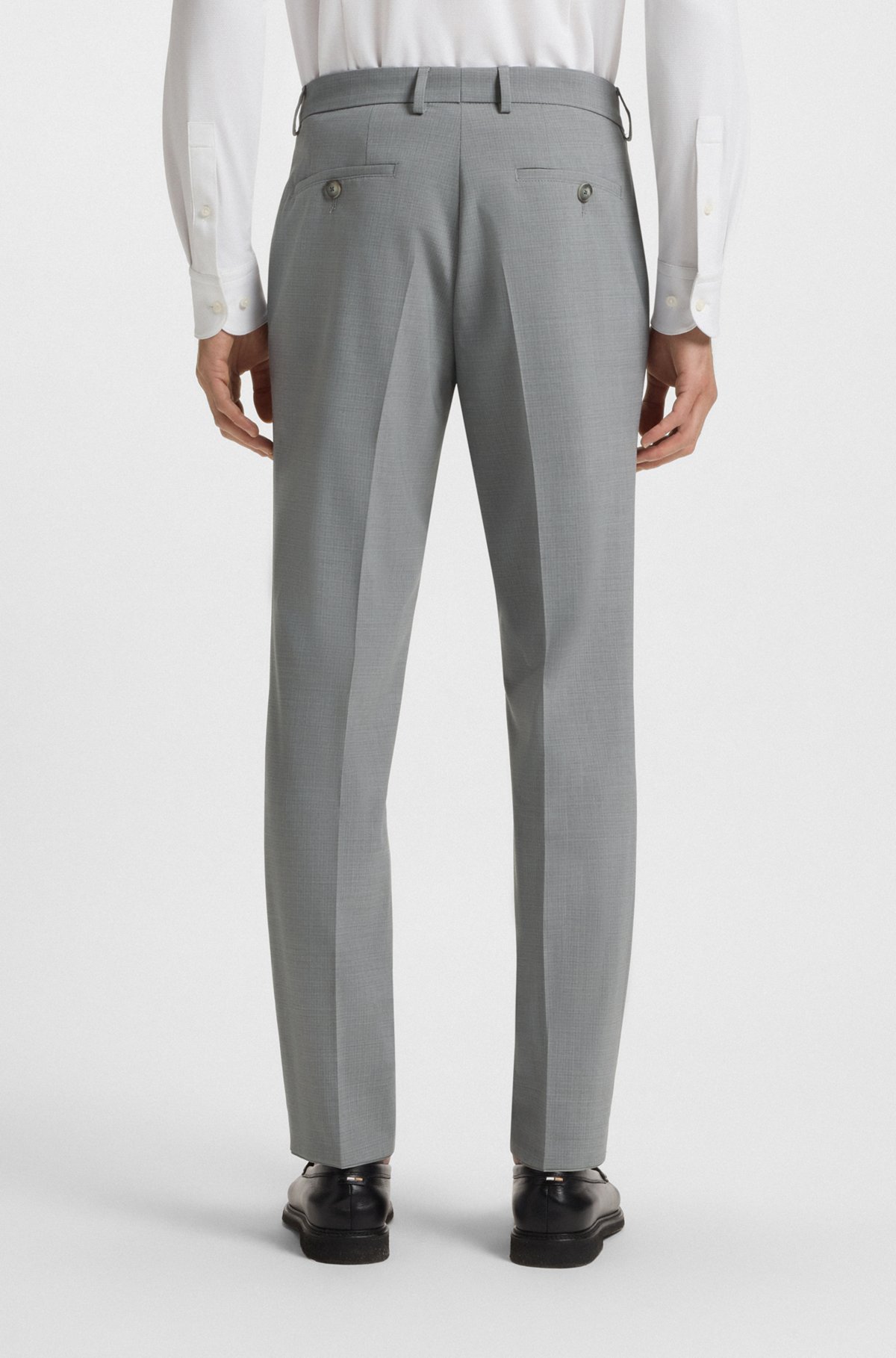 Hugo Boss Wool Suit In Gray