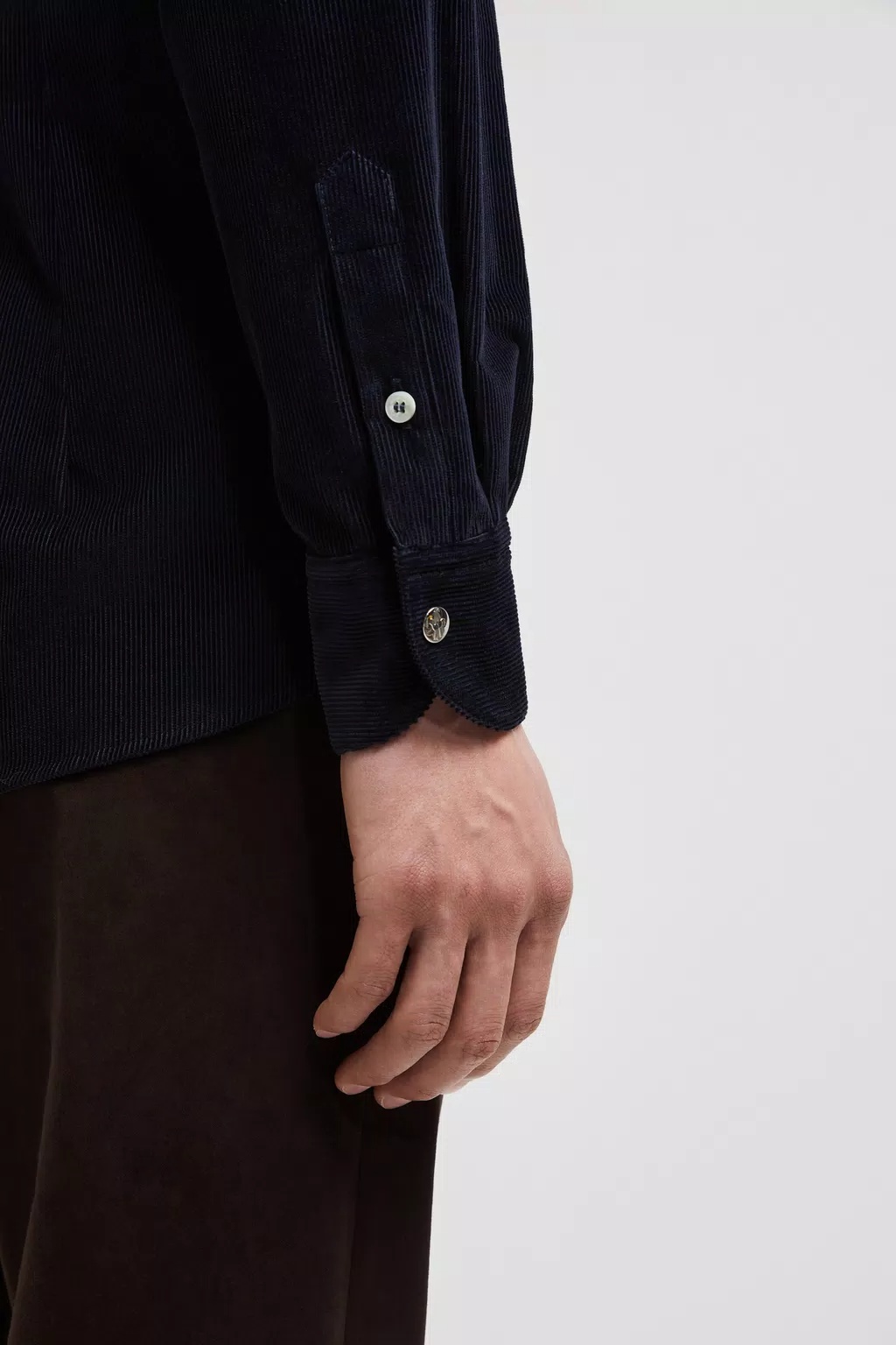 Moncler Long-sleeved Shirt In Blue