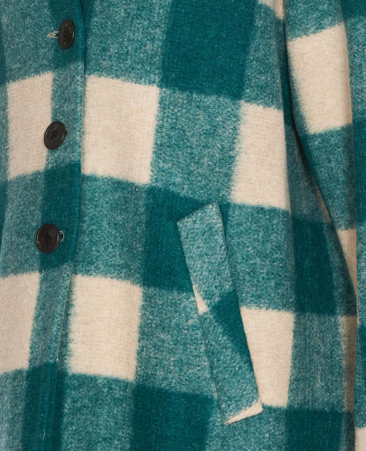Isabel Marant Étoile Gabriel Checked Felted Coat In Blue