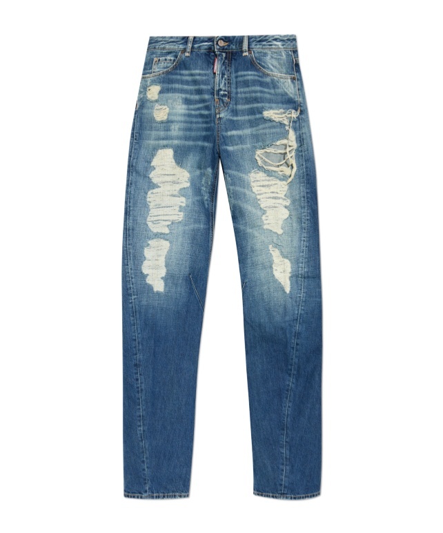 Dsquared2 Belt Loop Denim Trousers In Blue
