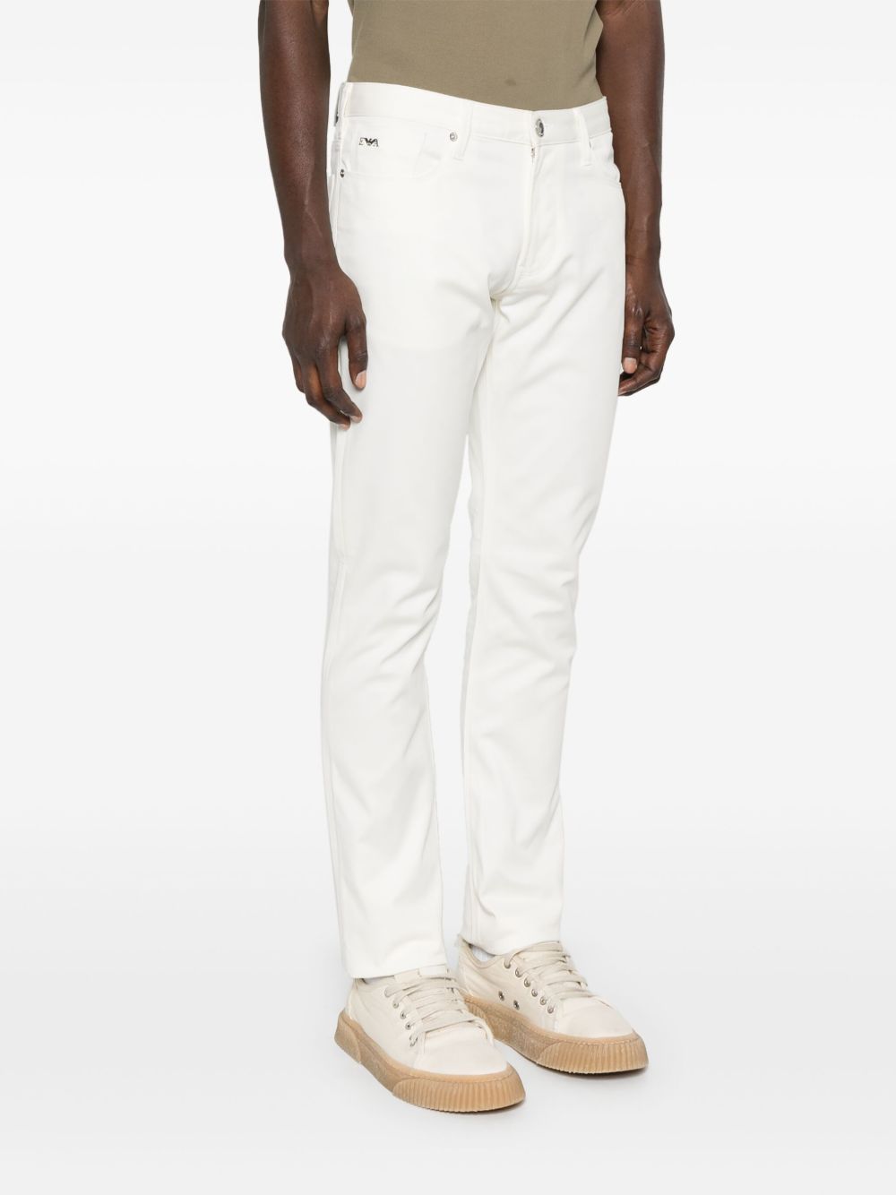 Emporio Armani Denim Cotton Jeans In White