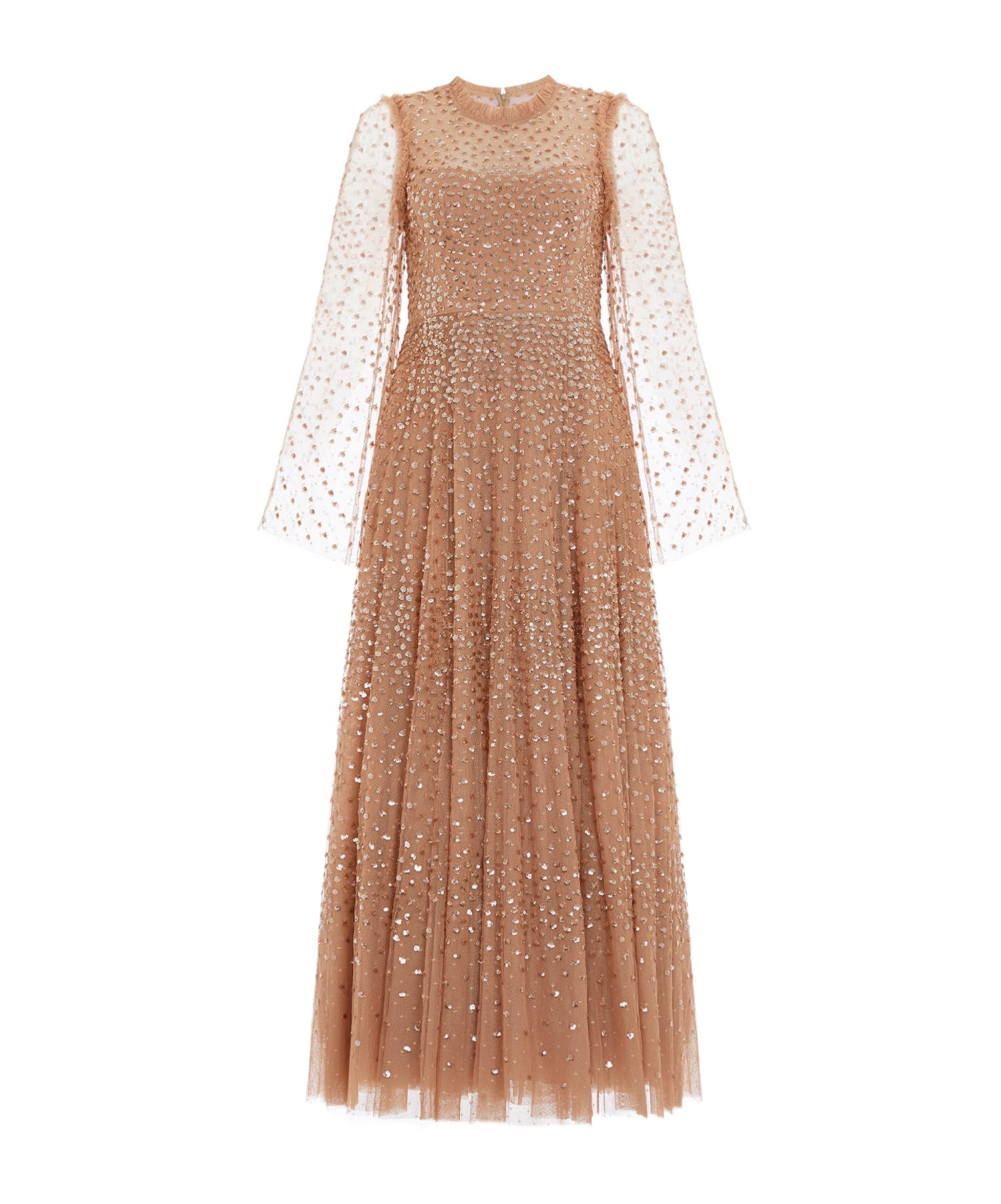 Needle & Thread Sequin Dress In Brown