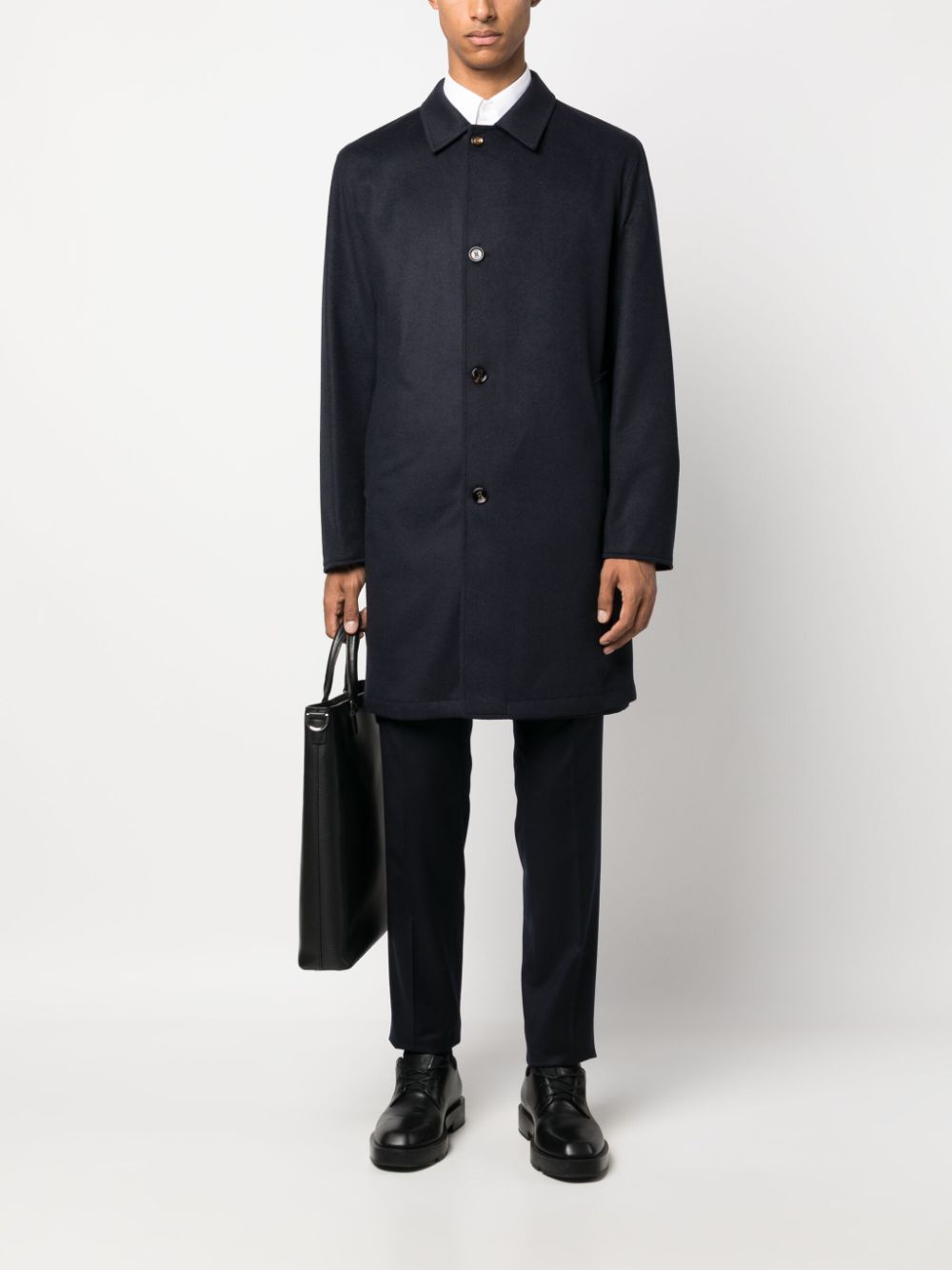 Kired Peak Cashmere Coat In Black