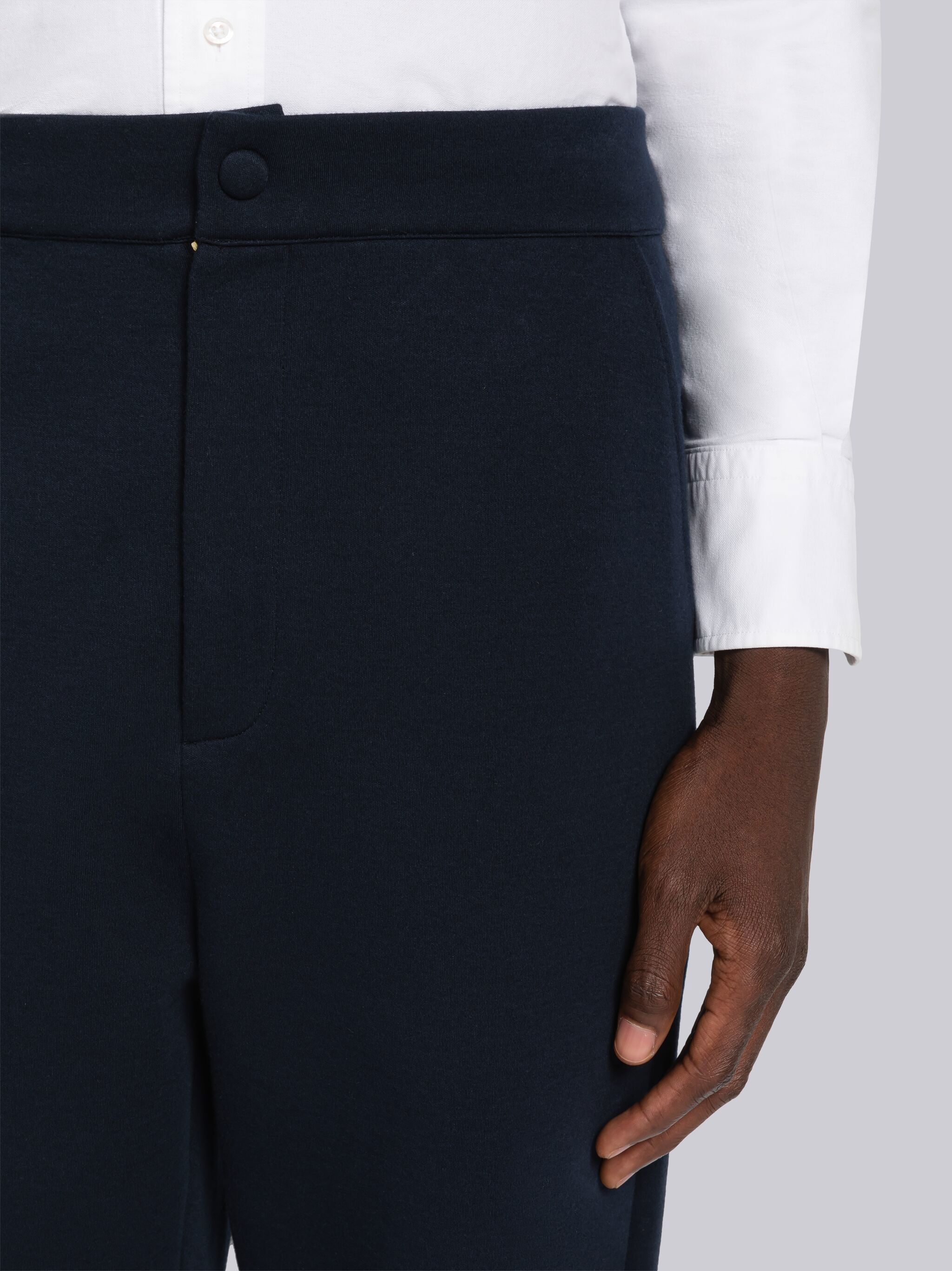 Thom Browne Straight-leg Technical-cotton Track Pants In Black