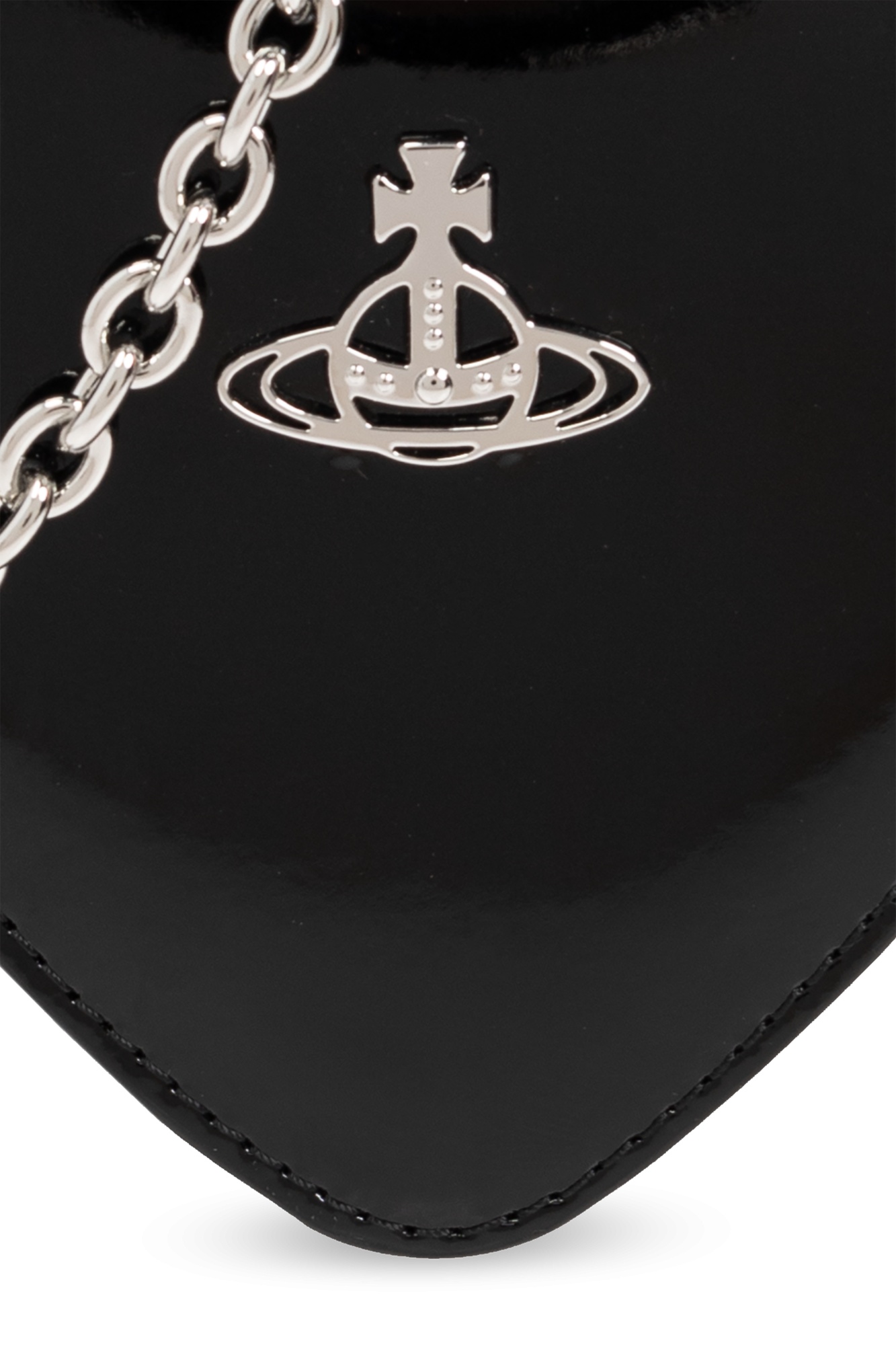 Vivienne Westwood Heart-shaped Chain Wallet In Black