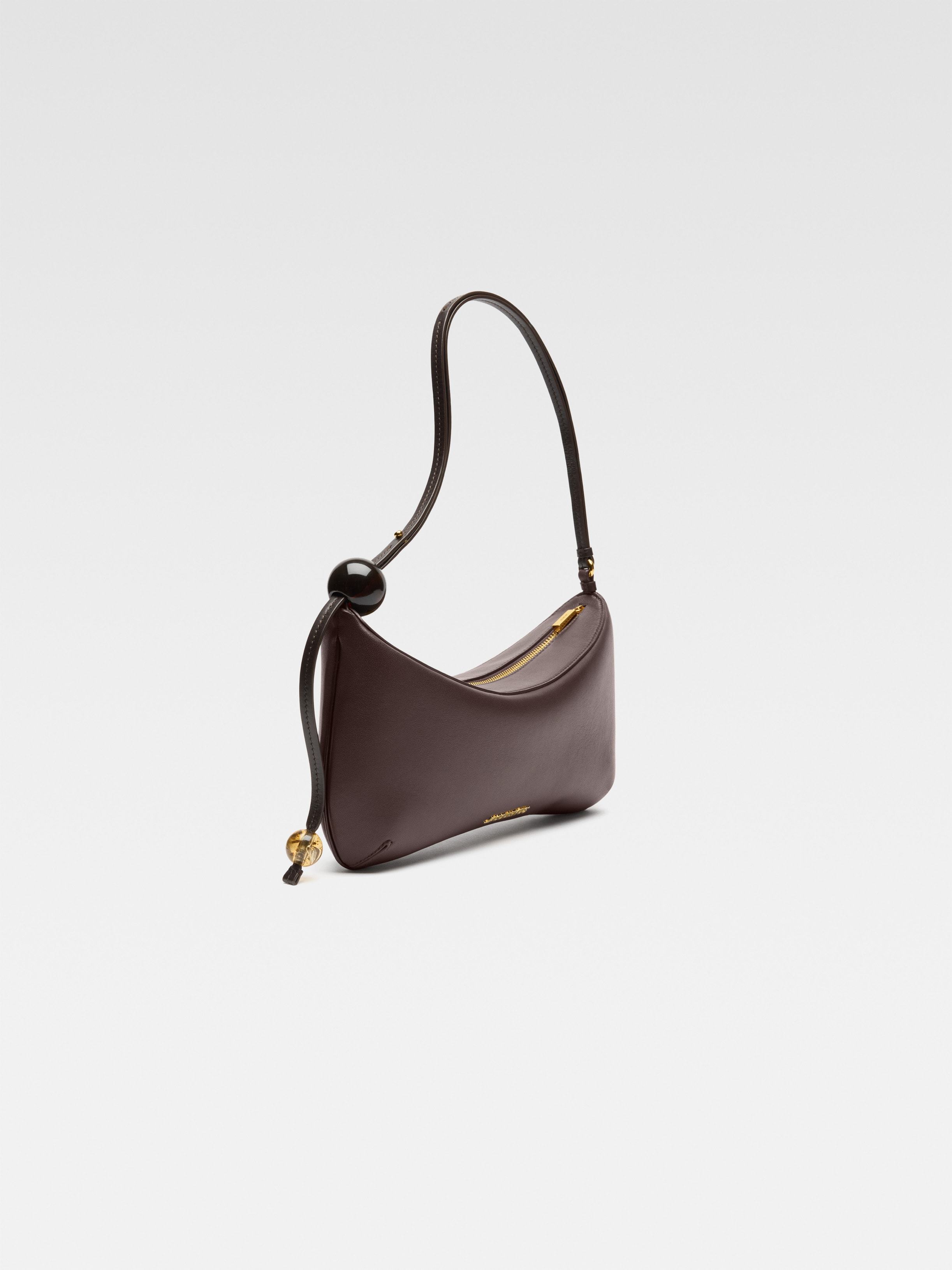 Jacquemus The Large Bisou Perle Shoulder Bag In Brown
