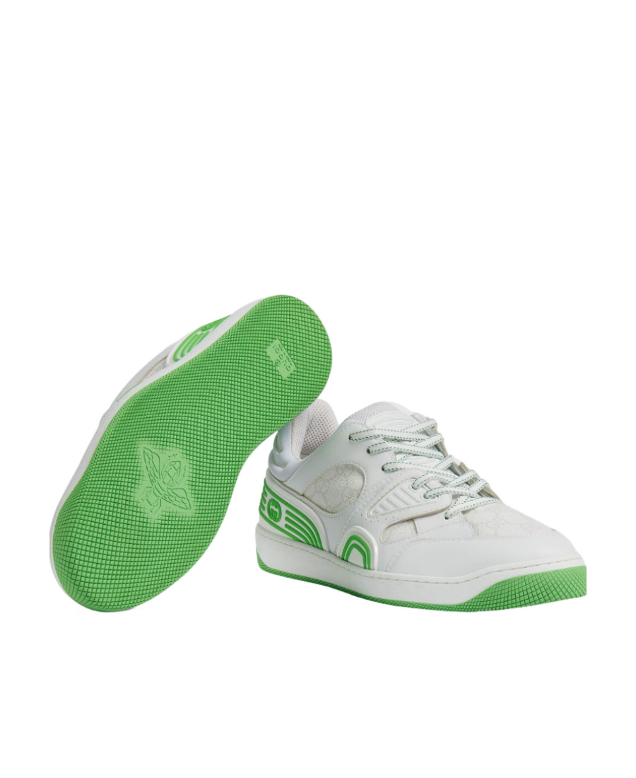 Gucci Basket Leather Low-top Sneakers In White