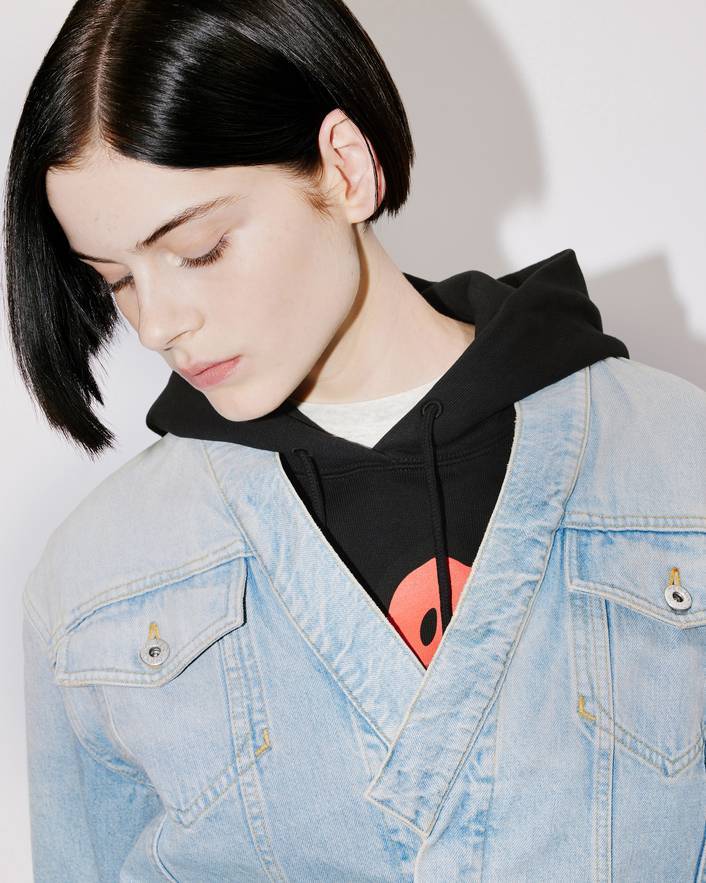 KENZO KENZO LOGO PATCH DENIM JACKET