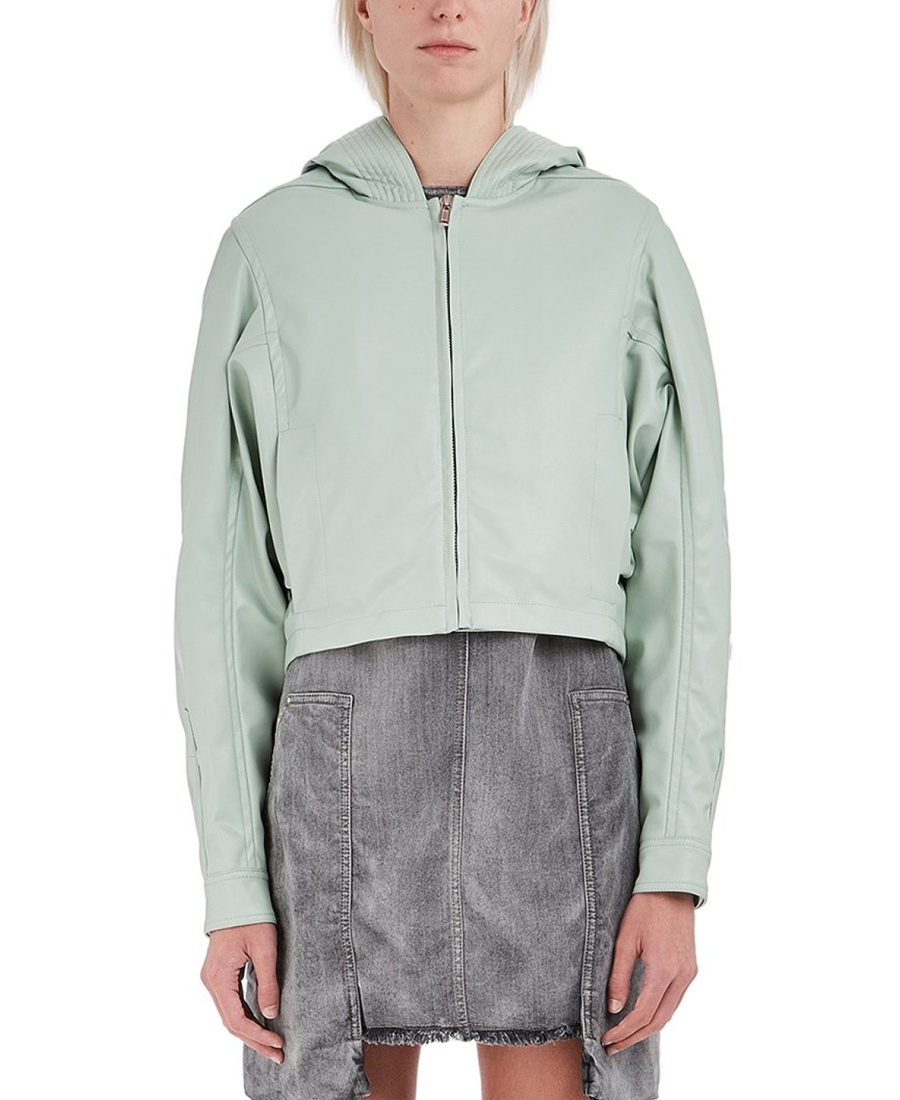 Rick Owens Drkshdw Short-style Casual Jacket With A Hat In Green