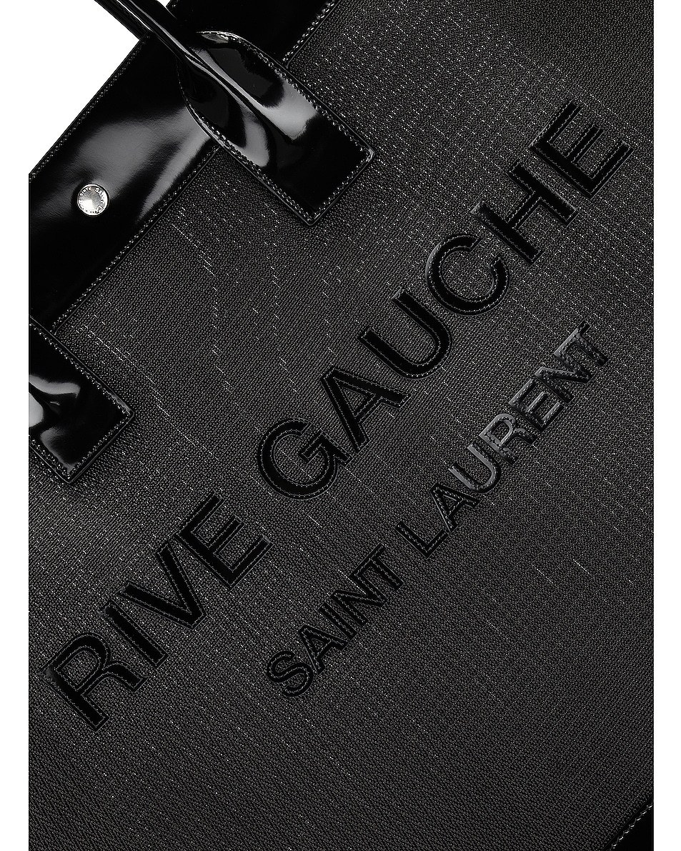 Saint Laurent Rive Gauche Debossed-logo Tote Bag In Black