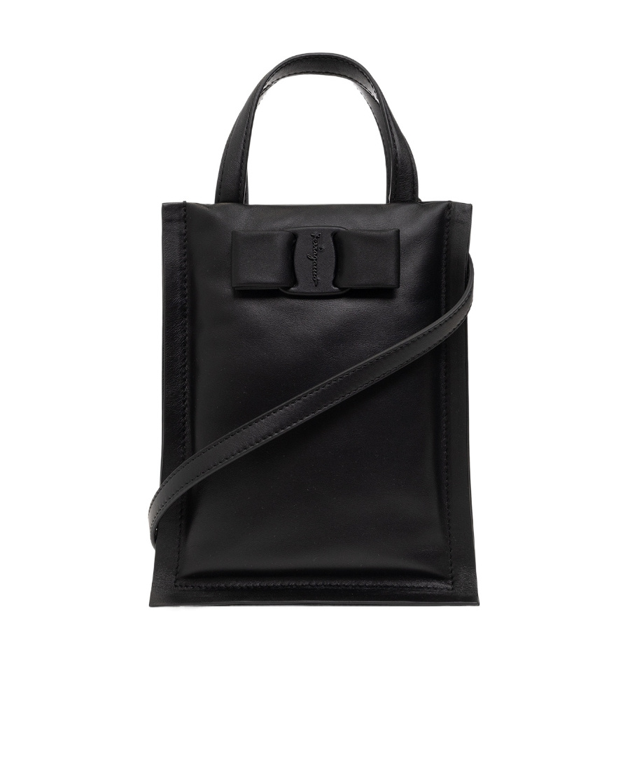 Ferragamo Salvatore Mini Viva Top Handle Bag In Black In Black