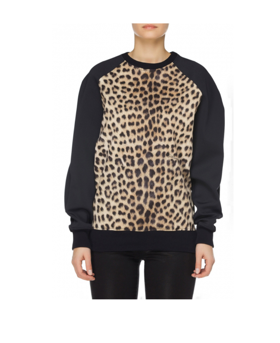 Just Cavalli Round-necked Sweater In Black
