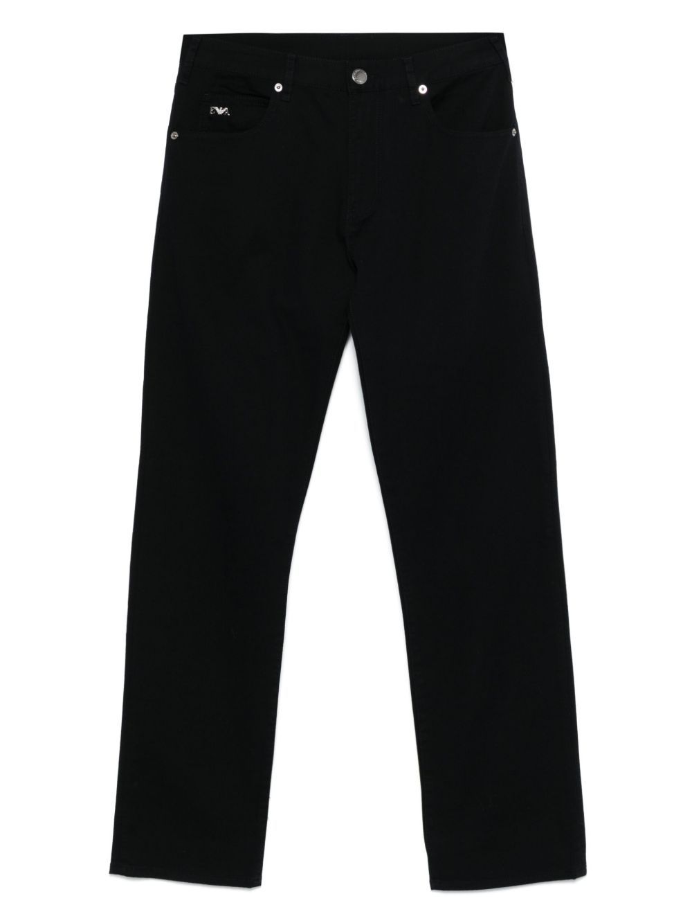 Emporio Armani Man Pants Black Size 31 Cotton, Elastane In Black