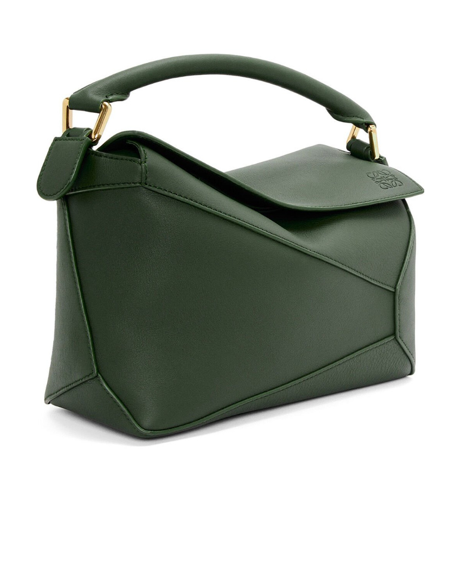 Loewe Small Puzzle Shoulder Bag In Green