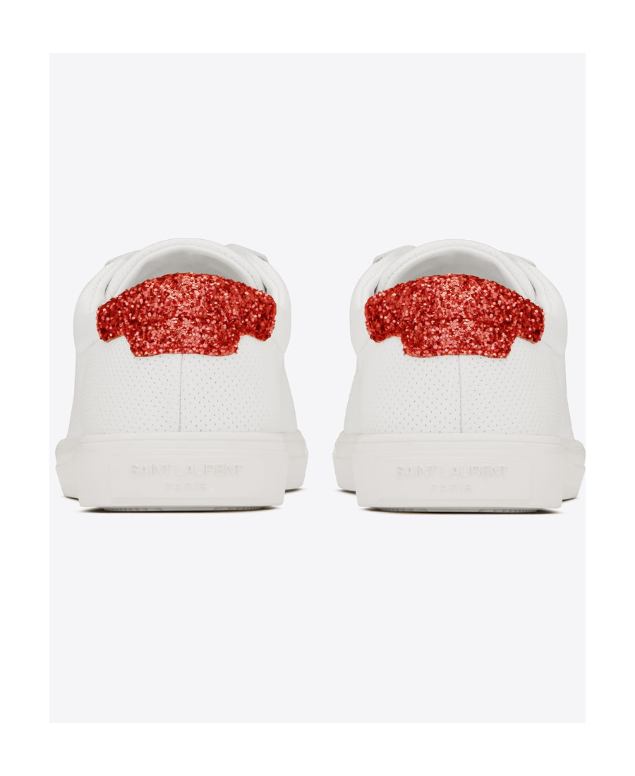 Saint Laurent Low-strapped Casual Sneakers In White