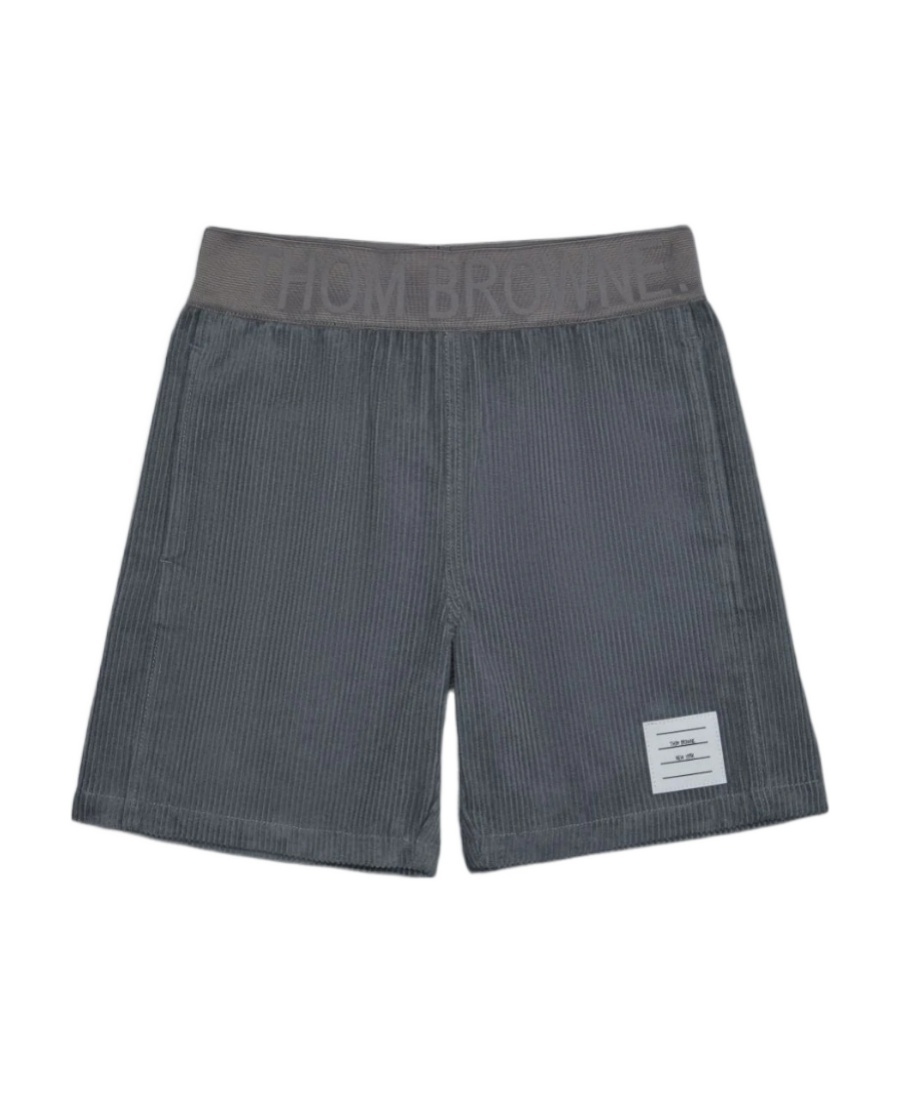 Thom Browne Corduroy Panel Shorts In Gray