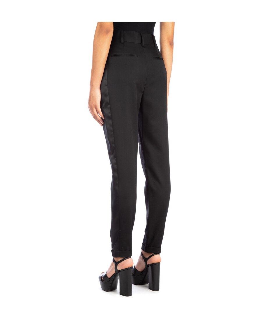 Saint Laurent High-waisted Tailored Trousers In Black