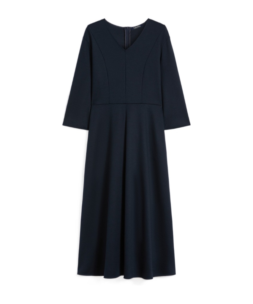 Max Mara Orione Jersey Dress In Blue