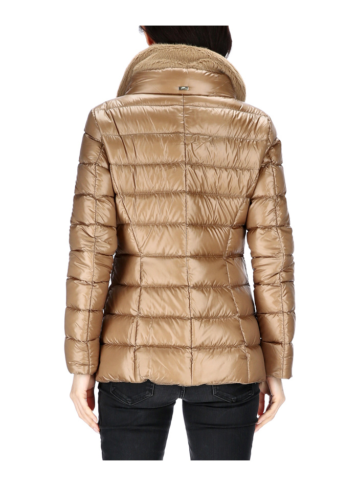 Herno Long Sleeve Down Jacket In Nude