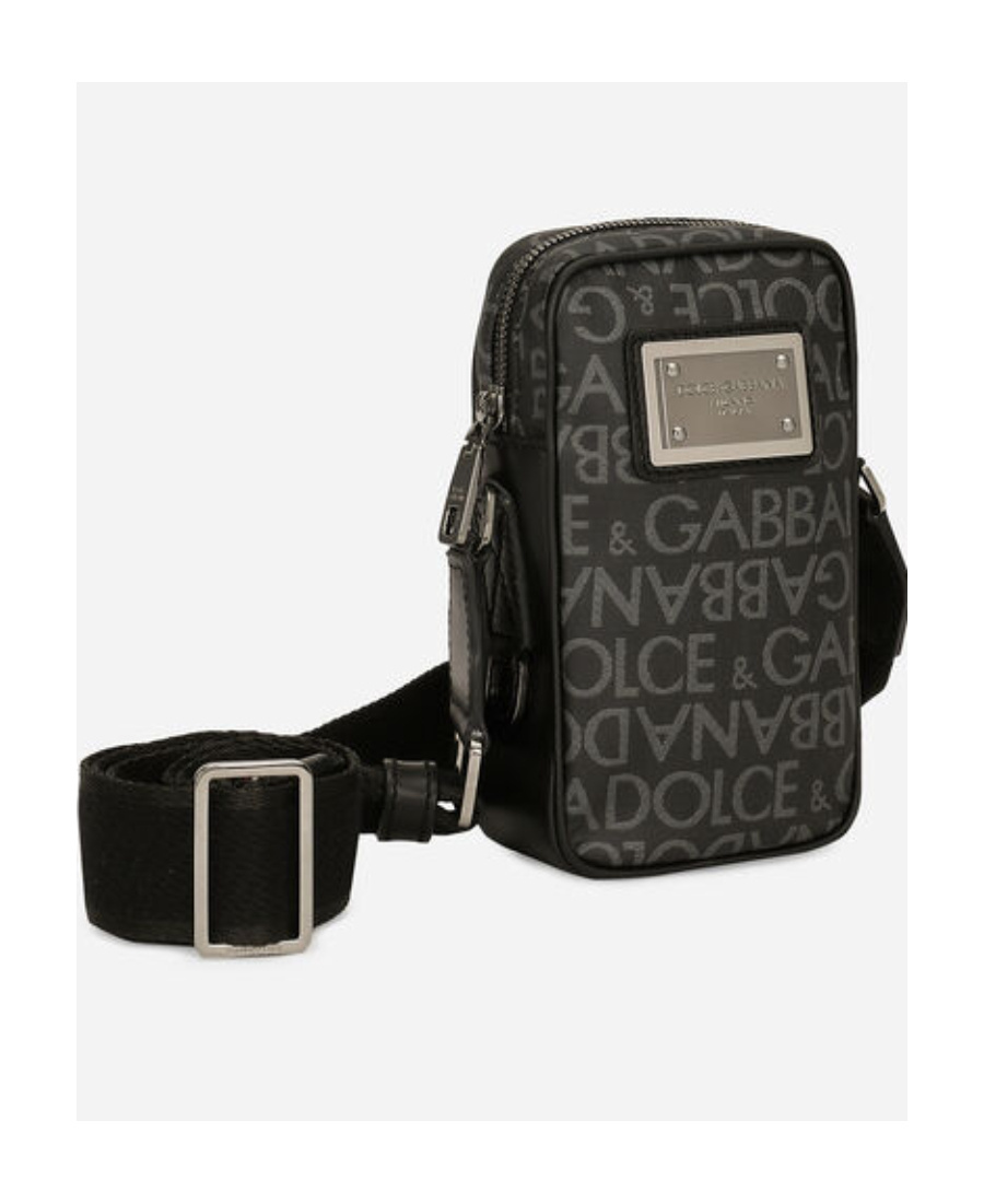 Dolce & Gabbana Logo-print Messenger Bag In Black