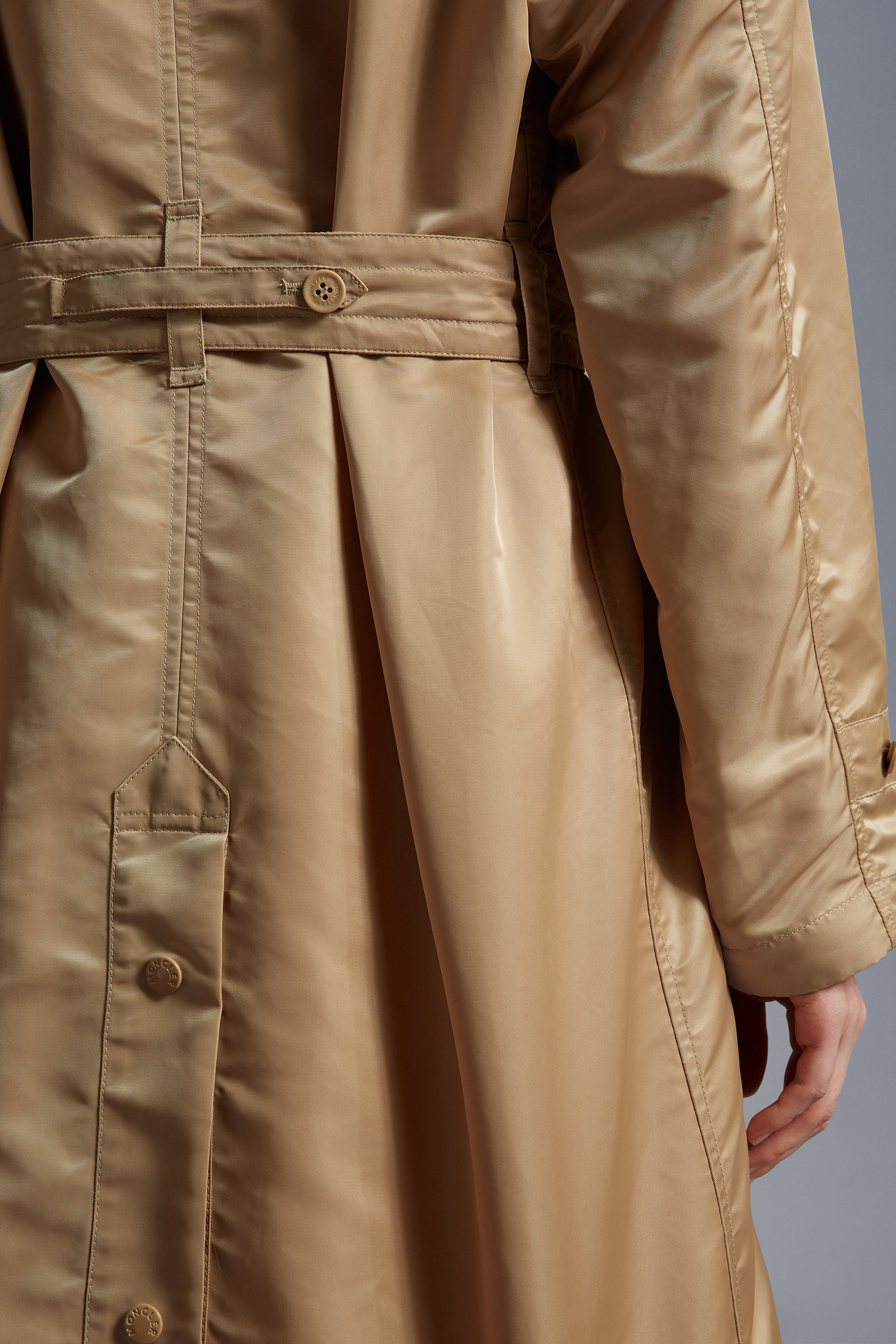 Shop Moncler Villerest Trench Coat In Brown