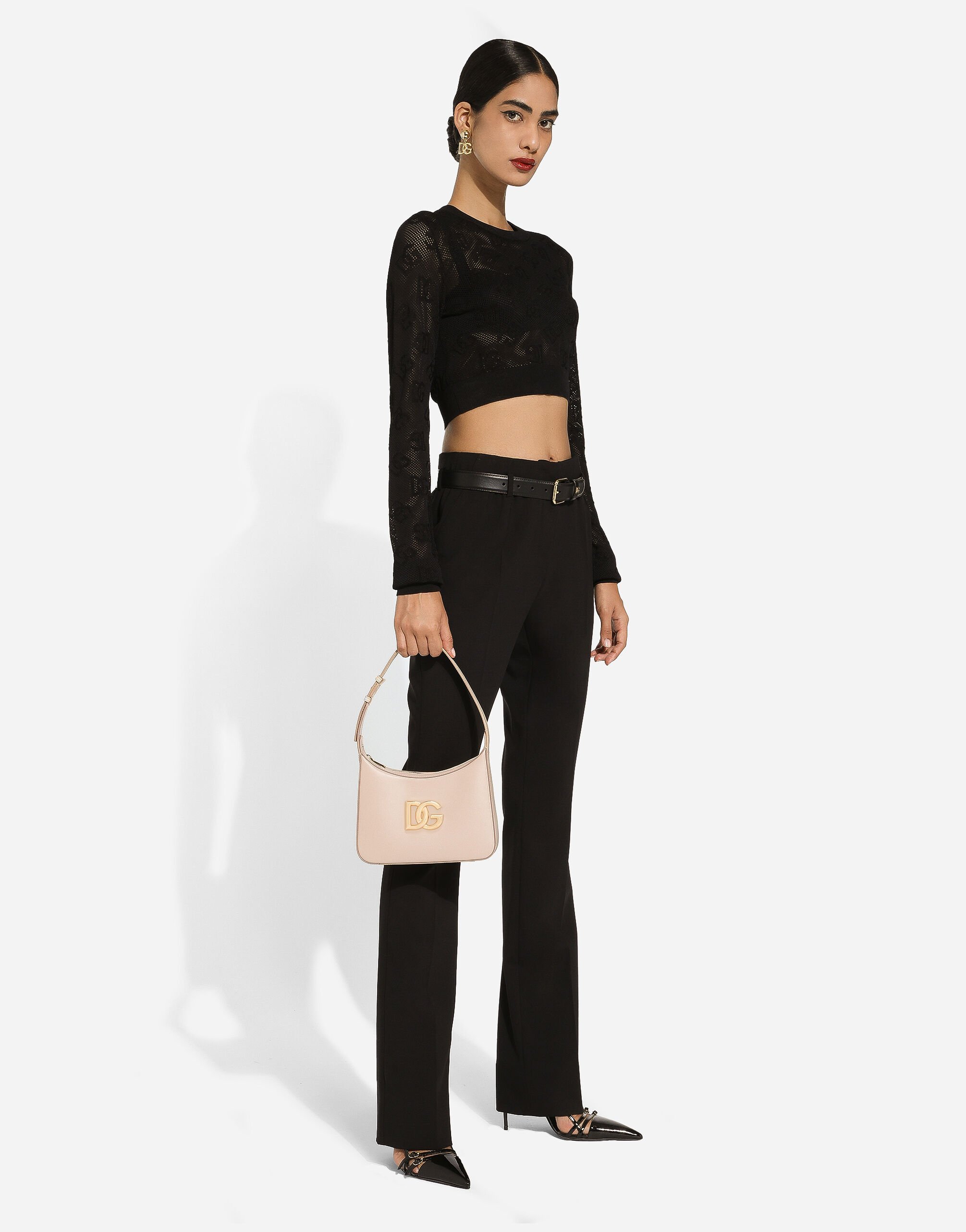 Dolce & Gabbana Spalla Logo-plaque Tote Bag In Nude