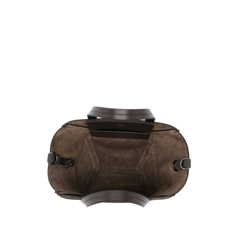 Brunello Cucinelli Mini Bc Duo Tote Bag In Black