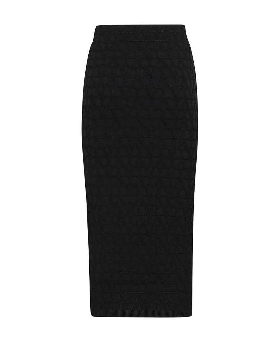Valentino Toile Iconographe High-waist Midi Skirt In Black