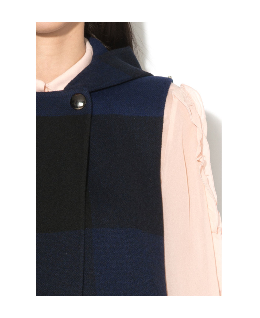 Sportmax Wool Checkered Vest In Black