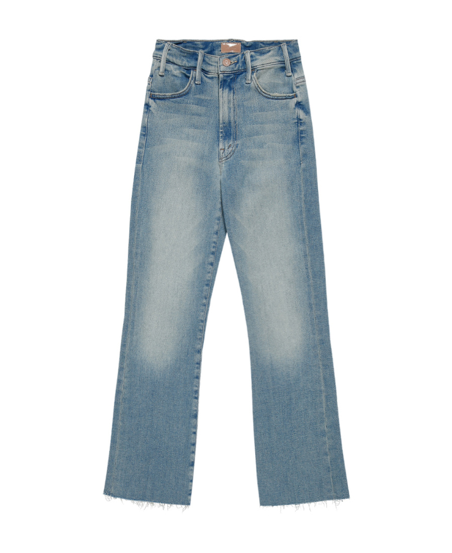 Mother The Hustler Cropped Jeans In Blue