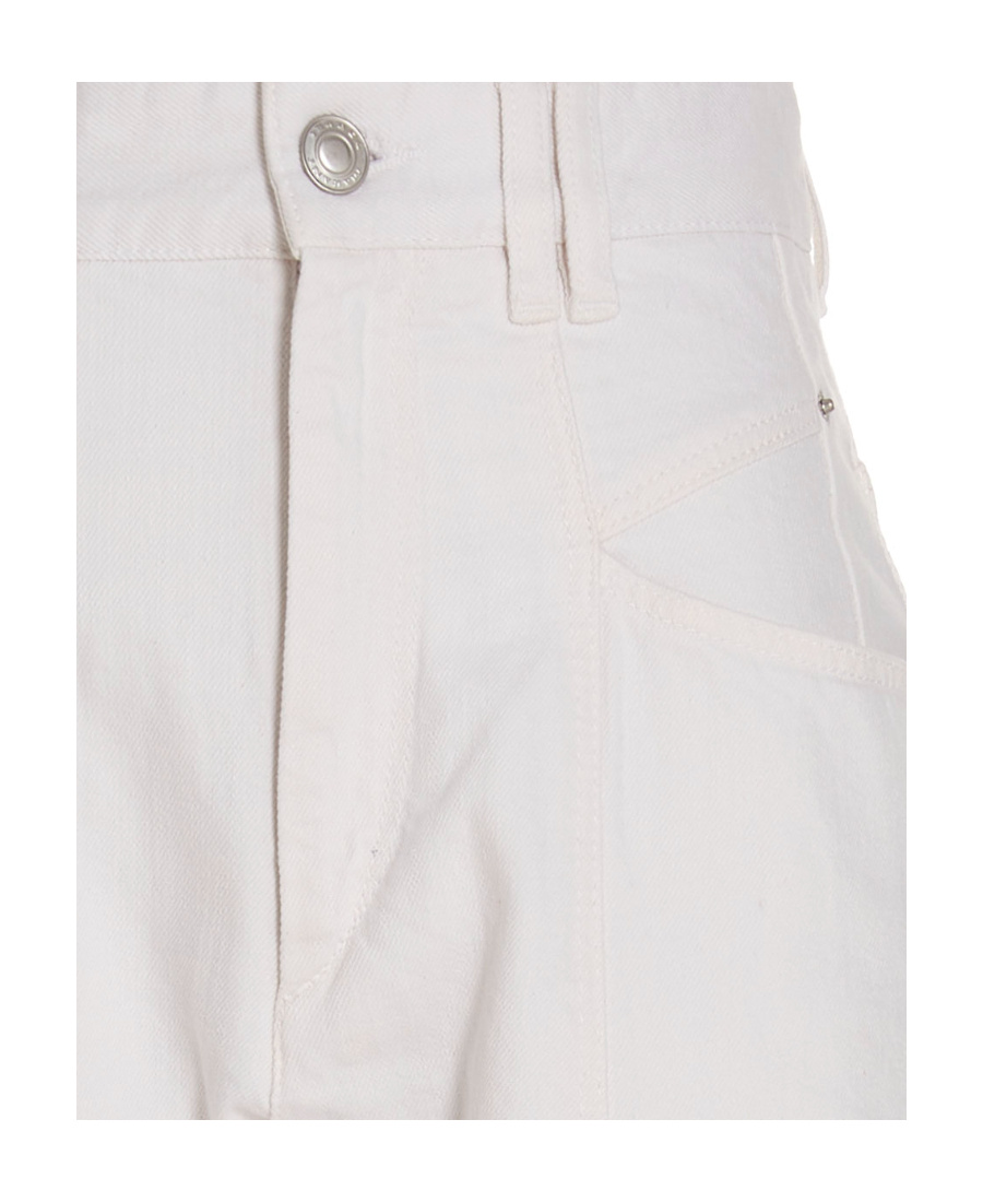 Isabel Marant Logo Jeans In White