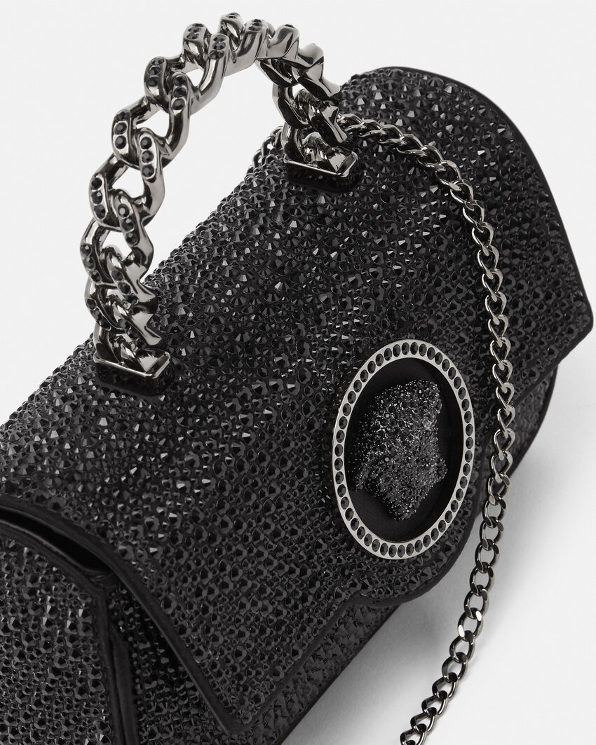 Versace La Medusa Mini Bag In Black