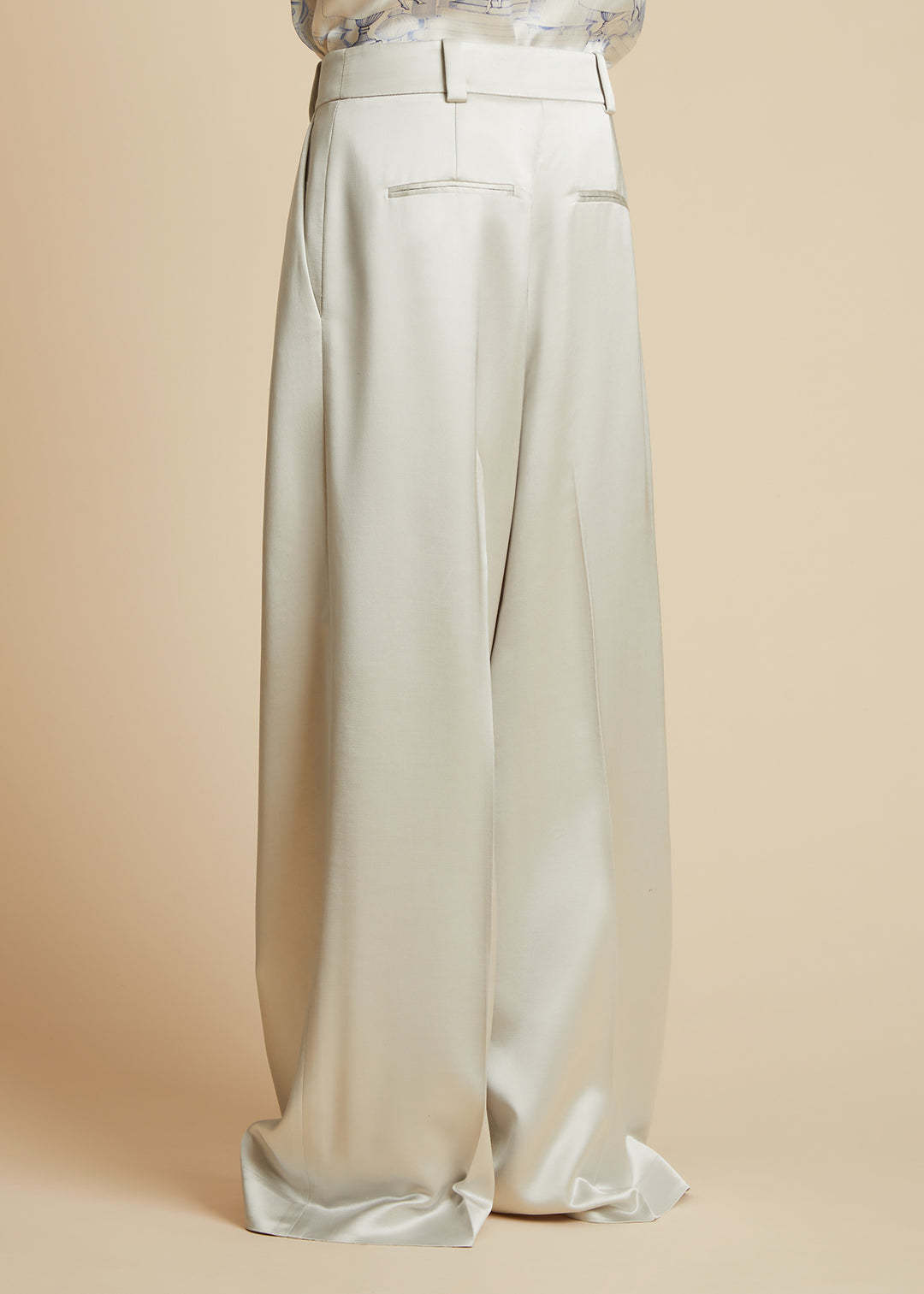Khaite Simone Tailored Wide-leg Trousers In White