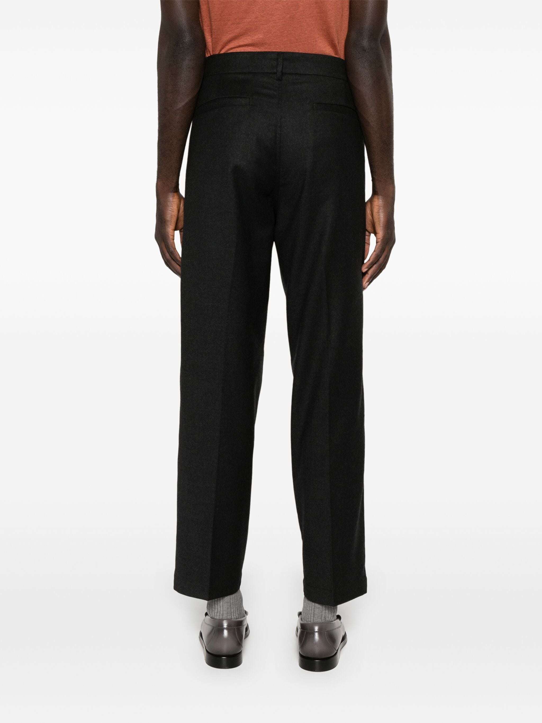 Shop Barena Venezia Belt-loop Casual Pants In Black