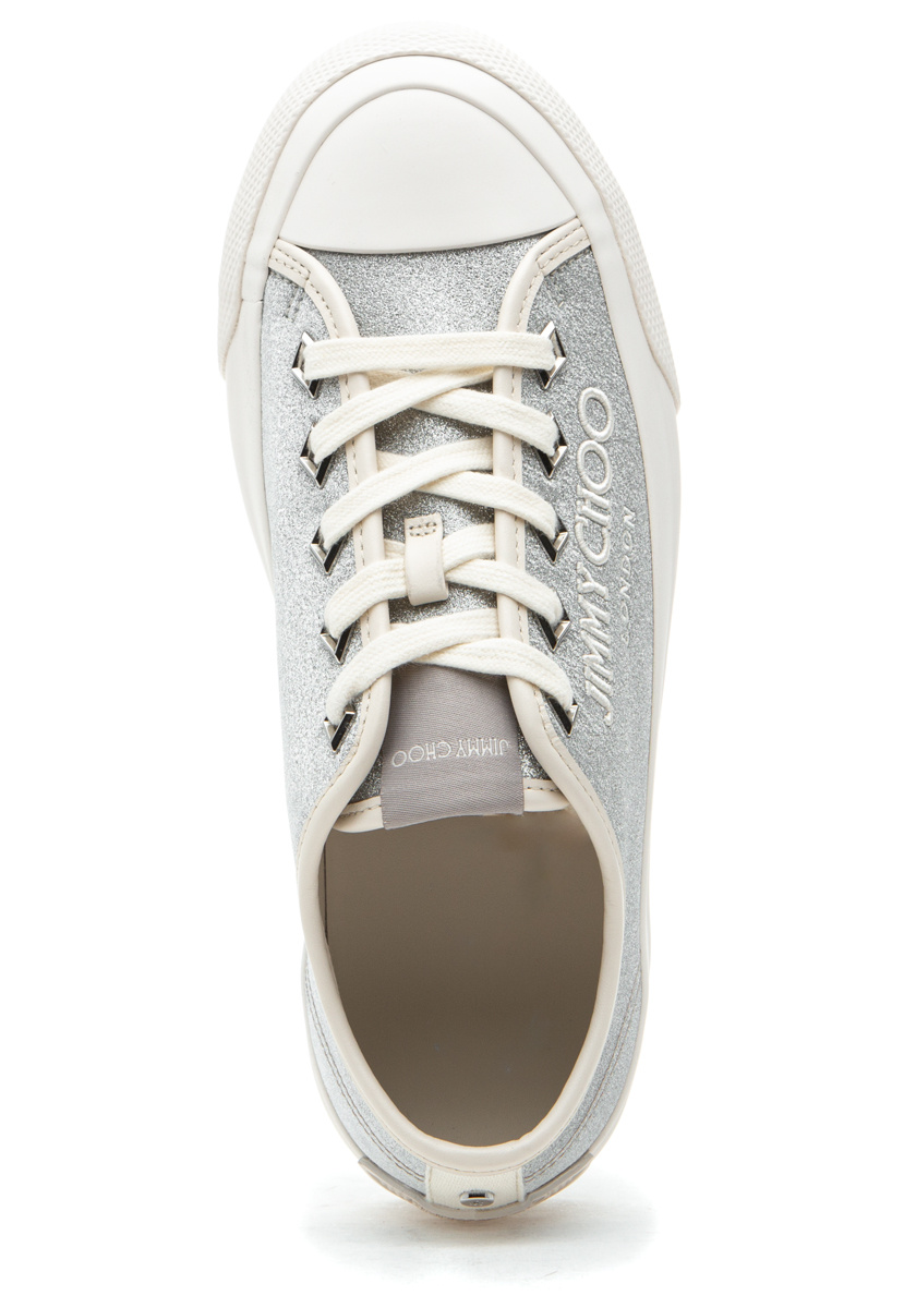 Jimmy Choo Round Toe Low-top Casual Shoes In White