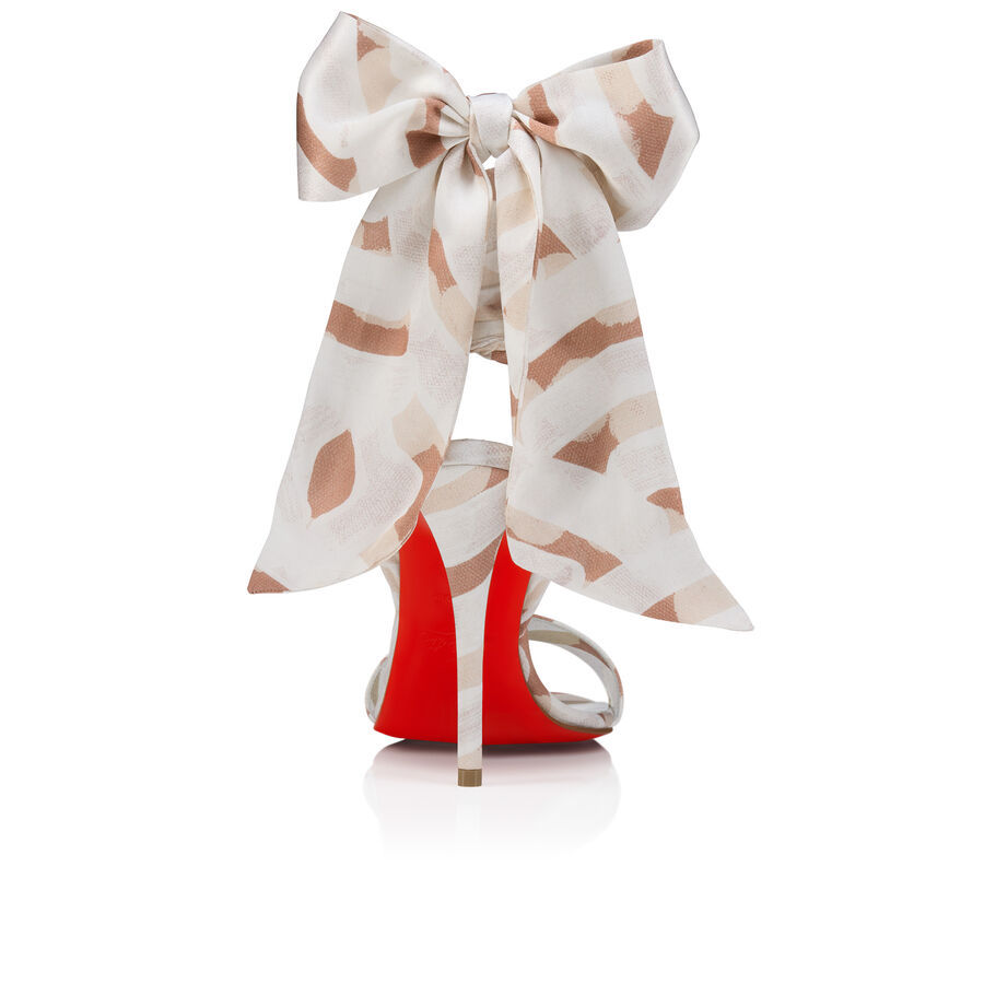 Christian Louboutin Lace-up High-heeled Sandals In Multi