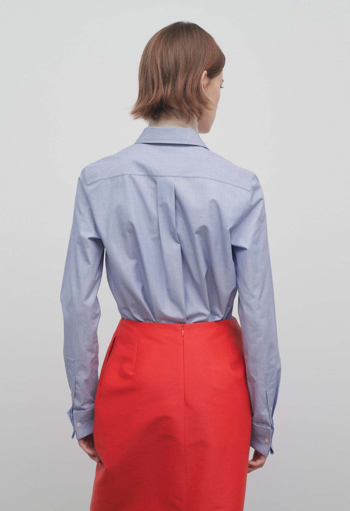 The Row Sisilia Long-sleeved Shirt In Blue