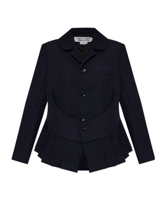 Shop Comme Des Garçons Wool Blazer In Black