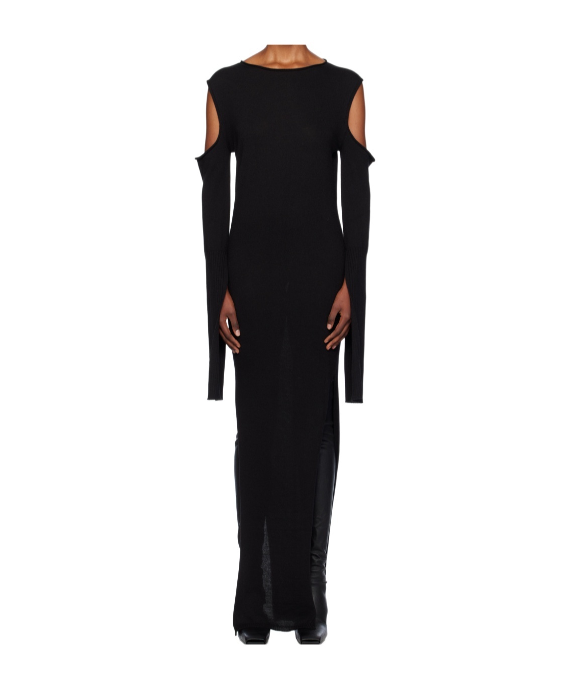 Rick Owens Long-sleeved Dress In Black